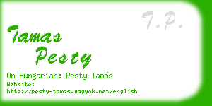 tamas pesty business card